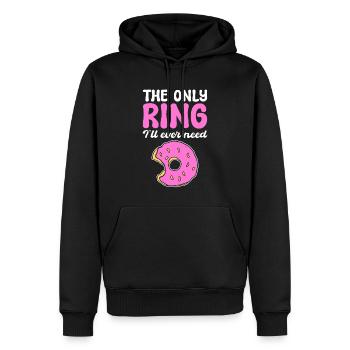 Donut-Liebhaber Donut-Enthusiast - Männer Premium Bio Hoodie - Schwarz - Vorne - Nico (187cm)
