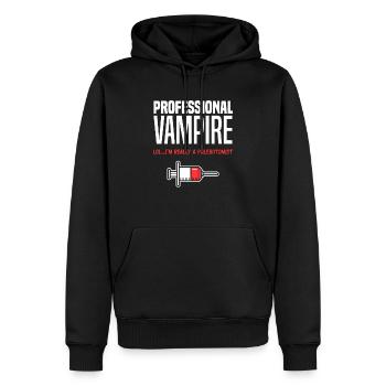 Punktionskraft - Männer Premium Bio Hoodie - Schwarz - Vorne - Nico (187cm)