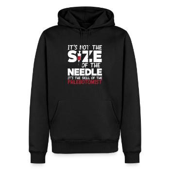 Punktionskraft - Männer Premium Bio Hoodie - Schwarz - Vorne - Nico (187cm)
