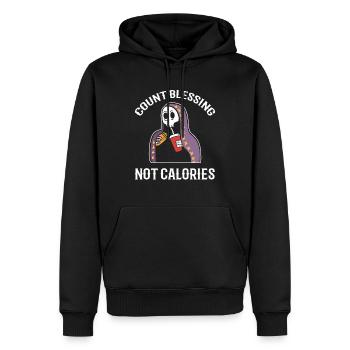 Count Blessing Not Calories Ernährungsberater - Männer Premium Bio Hoodie - Schwarz - Vorne - Nico (187cm)