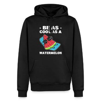Wassermelonen Wortspiel Strandliebhaber - Männer Premium Bio Hoodie - Schwarz - Vorne - Nico (187cm)
