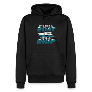 Es Ist Kein Boot, Es Ist Ein Schiff - Männer Premium Bio Hoodie - Schwarz - Vorne - Nico (187cm)