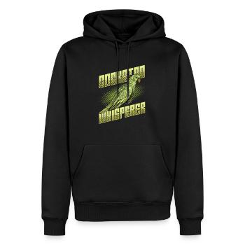 Kakaduflüsterer, Kakadu, Vogel - Männer Premium Bio Hoodie - Schwarz - Vorne - Nico (187cm)