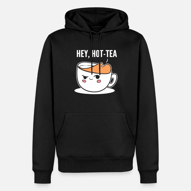Hey, Hot-tea Tee -Enthusiast - Männer Premium Bio Hoodie - Schwarz