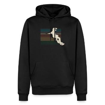 Skateboard - Sweat à capuche Premium bio Homme - noir - Devant - Nico (187cm)