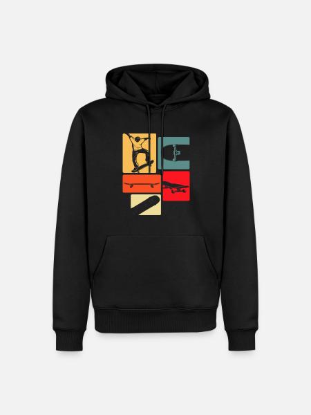 Skateboard Skateboarder Gift - Men’s Premium Organic Hoodie - black