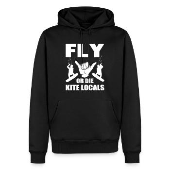 Kitesurfen Kite Surfer - Männer Premium Bio Hoodie - Schwarz - Vorne - Nico (187cm)