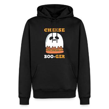 Lustiger Käse Burger Grillkoch - Männer Premium Bio Hoodie - Schwarz - Vorne - Nico (187cm)