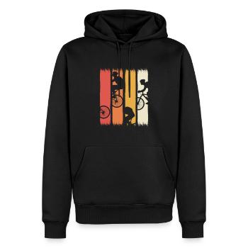 Mountainbiken Biker - Männer Premium Bio Hoodie - Schwarz - Vorne - Nico (187cm)