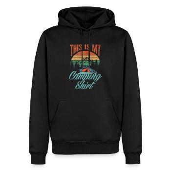 Ma Chemise Camping Retro Camper Camping - Sweat à capuche Premium bio Homme - noir - Devant - Nico (187cm)