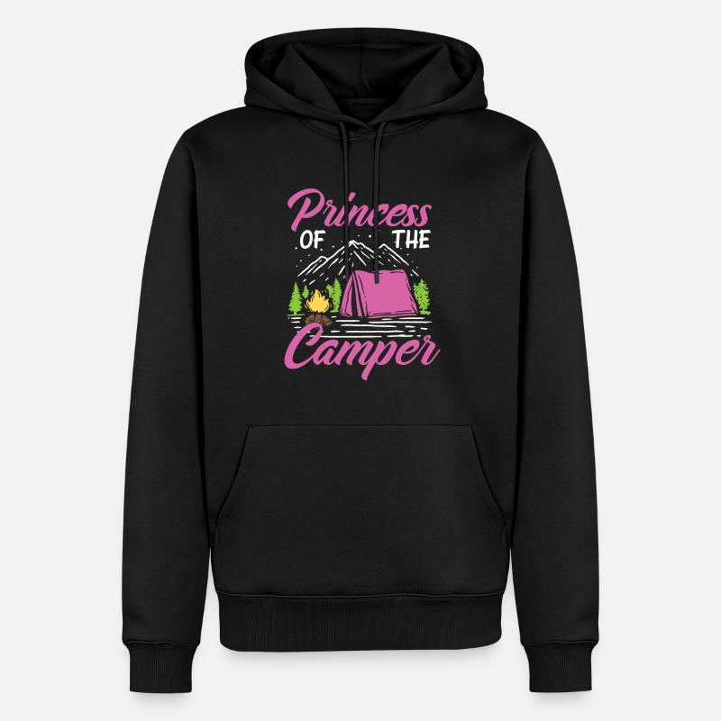Prixsin Camping Camper - Sweat à capuche Premium bio Homme - noir