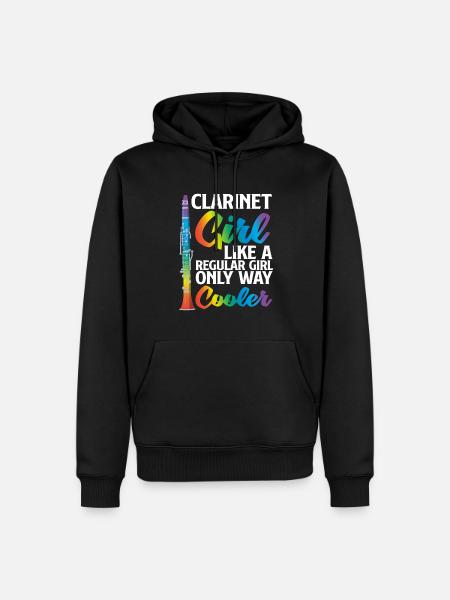 Clarinette Musicienne - Sweat à capuche Premium bio Homme - noir