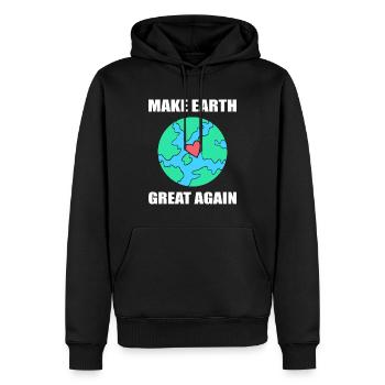 Make The Earth Great Again Naturliebhaber - Männer Premium Bio Hoodie - Schwarz - Vorne - Nico (187cm)