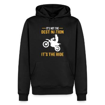 It's Not The Destination It's The Ride Motorrad - Männer Premium Bio Hoodie - Schwarz - Vorne - Nico (187cm)