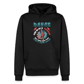 Danser comme si personne ne regardait la danse hip hop - Sweat à capuche Premium bio Homme - noir - Devant - Nico (187cm)