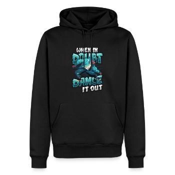 En cas de doute, dansez, dansez le hip hop - Sweat à capuche Premium bio Homme - noir - Devant - Nico (187cm)