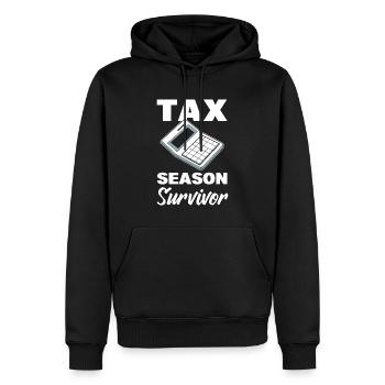 Tax Season Survivor Buchhalter - Männer Premium Bio Hoodie - Schwarz - Vorne - Nico (187cm)