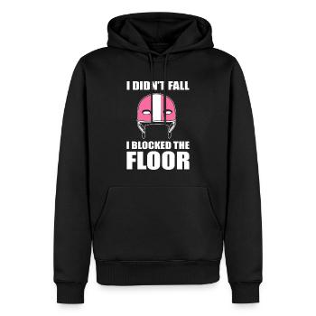 Roller Derby -Ausrüstung Derby Skater - Männer Premium Bio Hoodie - Schwarz - Vorne - Nico (187cm)