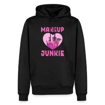 Makeup Junkie Kosmetischer Künstler - Männer Premium Bio Hoodie - Schwarz - Vorne - Nico (187cm)