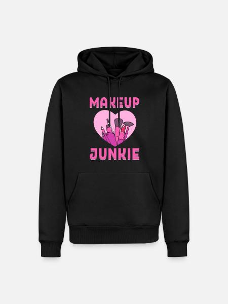 Makeup Junkie Kosmetischer Künstler - Männer Premium Bio Hoodie - Schwarz