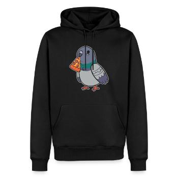 Taube Pizza Pizza Macher - Männer Premium Bio Hoodie - Schwarz - Vorne - Nico (187cm)