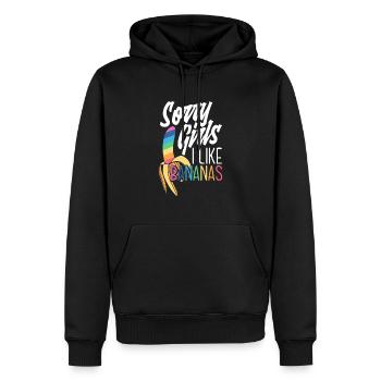 LGBTQ Bananen Schwul Stolz - Männer Premium Bio Hoodie - Schwarz - Vorne - Nico (187cm)