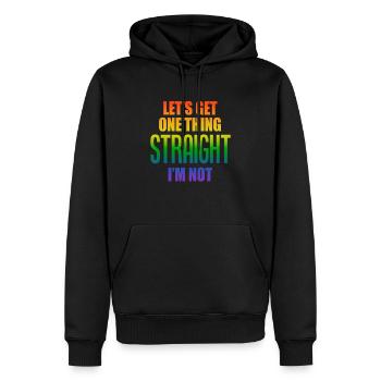 LGBTQ Outing Schwul Lesbisch Stolz - Männer Premium Bio Hoodie - Schwarz - Vorne - Nico (187cm)