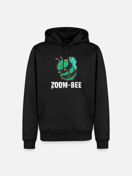 Zoom-bee Bienen Imker - Männer Premium Bio Hoodie - Schwarz