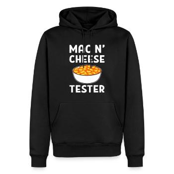 Lustiger Käse Wortspiel Käseexperte - Männer Premium Bio Hoodie - Schwarz - Vorne - Nico (187cm)