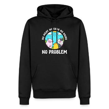 Tierliebhaber Veganer Aktivist - Männer Premium Bio Hoodie - Schwarz - Vorne - Nico (187cm)