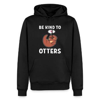Be Kind To Otters Meeresbiologe - Männer Premium Bio Hoodie - Schwarz - Vorne - Nico (187cm)
