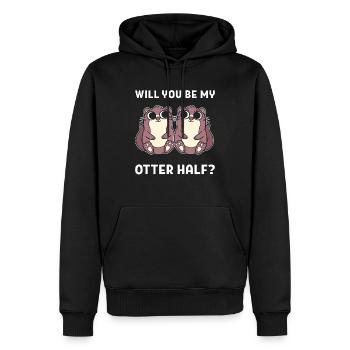 Will You Be My Other Half Zoologe - Männer Premium Bio Hoodie - Schwarz - Vorne - Nico (187cm)