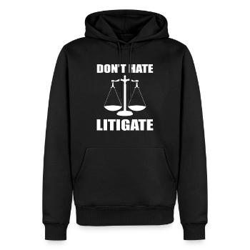 Anwaltssprüche Firmenanwalt - Männer Premium Bio Hoodie - Schwarz - Vorne - Nico (187cm)