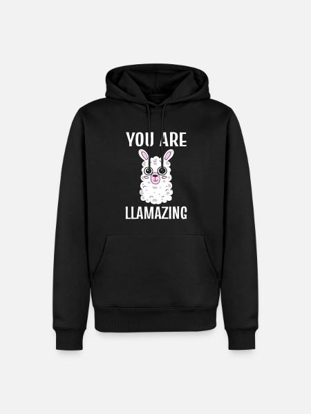 You Are Llamazing Lama - Männer Premium Bio Hoodie - Schwarz