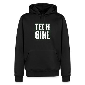 Tech Girl Programmiererin - Männer Premium Bio Hoodie - Schwarz - Vorne - Nico (187cm)
