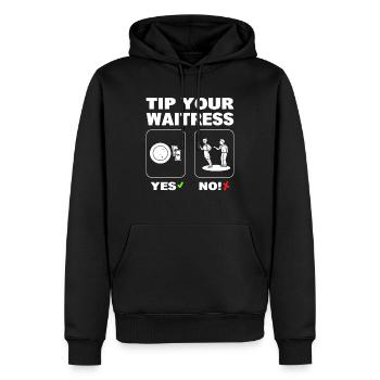 Tip Your Waitress Kellnerin - Männer Premium Bio Hoodie - Schwarz - Vorne - Nico (187cm)