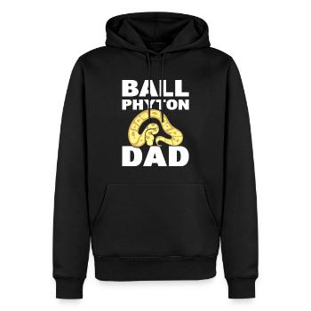 Ball Python Dad Serpentologe - Männer Premium Bio Hoodie - Schwarz - Vorne - Nico (187cm)