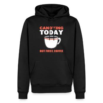 Canyoning Humor Feder - Männer Premium Bio Hoodie - Schwarz - Vorne - Nico (187cm)