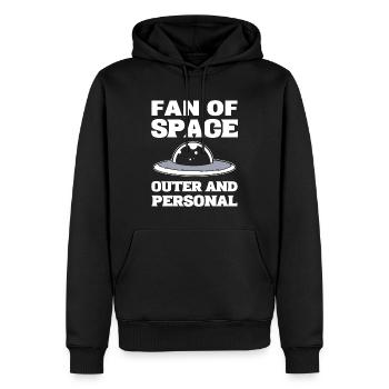 Fan Of Space Both Outer And Personal Raumfahrer - Männer Premium Bio Hoodie - Schwarz - Vorne - Nico (187cm)
