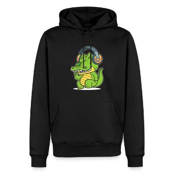 DJ Crocodile Discjockey - Männer Premium Bio Hoodie - Schwarz - Vorne - Nico (187cm)