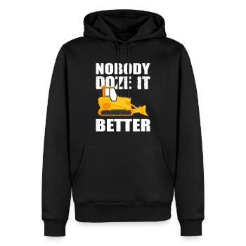 Lustiger Anbieter schwerer Geräte Bulldozer -Opera - Männer Premium Bio Hoodie - Schwarz - Vorne - Nico (187cm)