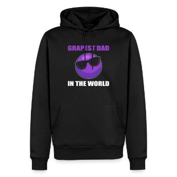 Trauben Wortspiel Obstzüchter - Männer Premium Bio Hoodie - Schwarz - Vorne - Nico (187cm)
