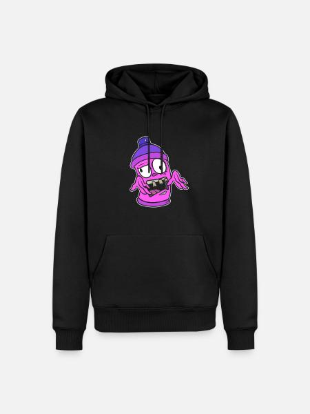 Zombie-Graffiti Spray Sprühmaler - Männer Premium Bio Hoodie - Schwarz