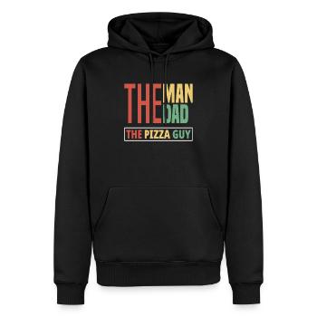 Papa Pizza Backen Pizzabäcker Geschenk - Männer Premium Bio Hoodie - Schwarz - Vorne - Nico (187cm)