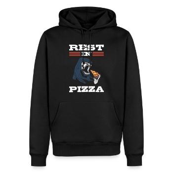 Rest In Pizza Pizzamacher - Männer Premium Bio Hoodie - Schwarz - Vorne - Nico (187cm)