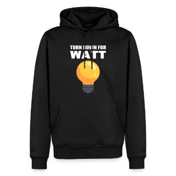 Science Pun Elektriker - Männer Premium Bio Hoodie - Schwarz - Vorne - Nico (187cm)