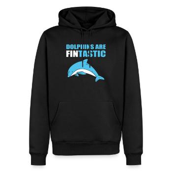 Delfine Liebhaber Delphin Trainer - Männer Premium Bio Hoodie - Schwarz - Vorne - Nico (187cm)