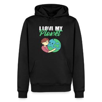 Earth Day Öko-Aktivist - Männer Premium Bio Hoodie - Schwarz - Vorne - Nico (187cm)
