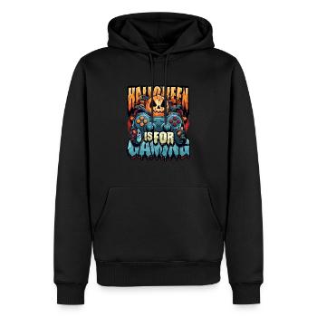 Halloween est pour les gars de jeu - Sweat à capuche Premium bio Homme - noir - Devant - Nico (187cm)