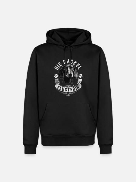 Le Teckel Whisperer - Sweat à capuche Premium bio Homme - noir